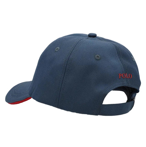 Polo Cap Metal Pony Peak Navy/Red