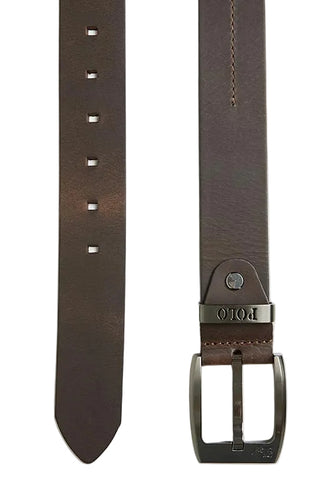 Polo Belt Calvin Leather Brown