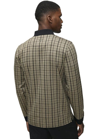 Polo Golfer Long-sleeve Mercerised Jaquard Stone