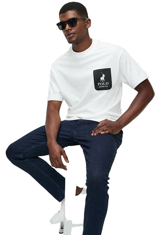 Polo T-Shirt Pjc Pocket Logo Off White