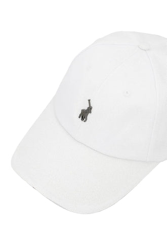 Polo Cap Metal Pony Peak White/Red