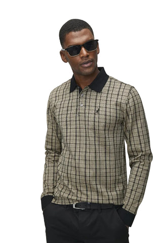 The Polo Yerin Jacquard Long Sleeve Golfer – Stone