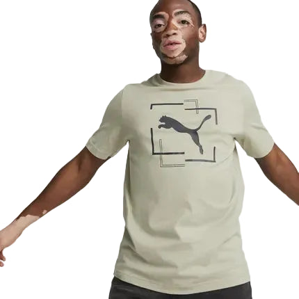 Puma T-Shirt Graphic Pebble Grey