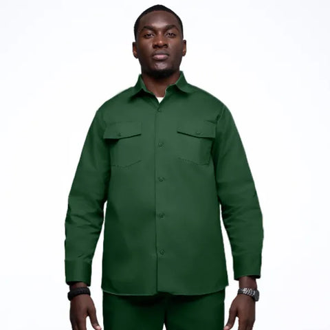 Dickies Men's Long Sleeve Work Shirt – Pine Green