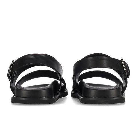 Polo Sandals Mens Moulded Leather Trim Black