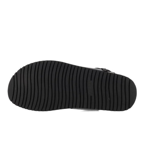 Polo Sandals Mens Moulded Leather Trim Black