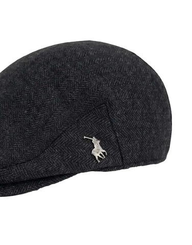 The Polo Herringbone Ivy Hat Black