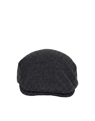 Polo Cap Newspaper Boy Herringbone Ivy Black