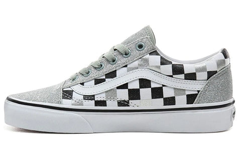 Vans Old Skool Checkerboard Glitter Silver/White/Black