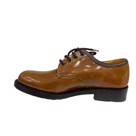 Saxone Formal Shoe 32001 Gloss Plain Tan