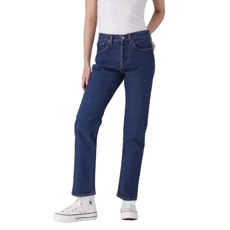 Levis Jeans Ladies 501 Original High Rise Salsa Stonewash