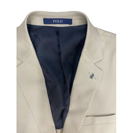 Polo Blazer Mens Stretch Slim Fit Khaki