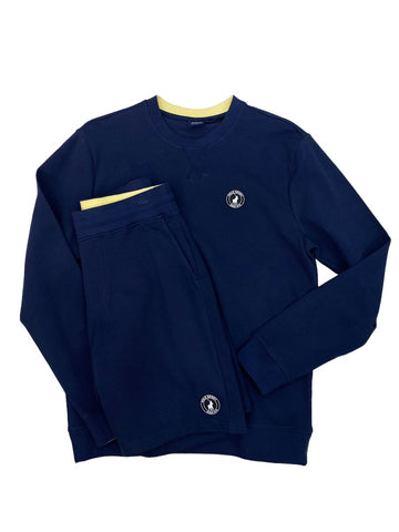 Polo Shorts Sweater Set Sport Pique Navy