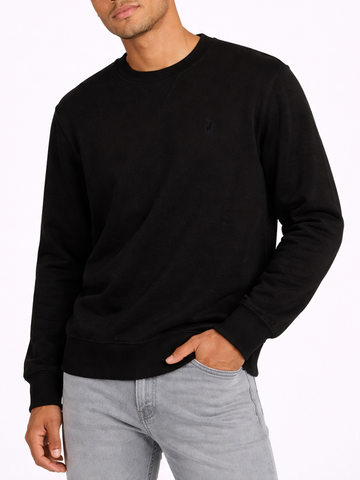 Polo Sweater Essential Fleece Black