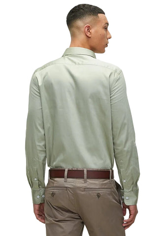 Polo Shirt Mens Long-Sleeve Essential Sateen Sage