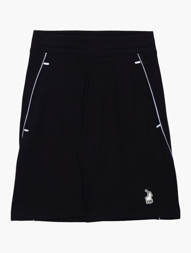 Polo Shorts Sport Sweat Panelled Black