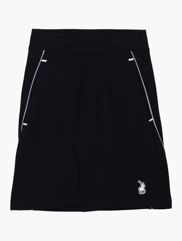 Polo Shorts Sport Sweat Panelled Black