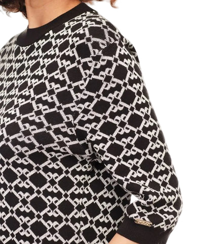 Polo Dress Ladies Monogram Yumna Knitted Black