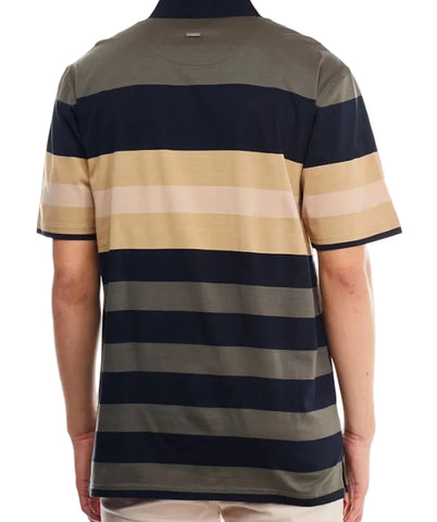 Polo Golfer Mercerized Stripe Navy