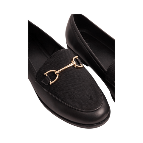 Polo Ladies Loafer Jaquard Monogram Black