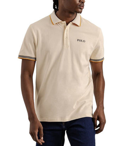 Polo Golfer Logo Tipped Beige