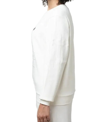 Polo Sweater Ladies Top Lee Textured Off White