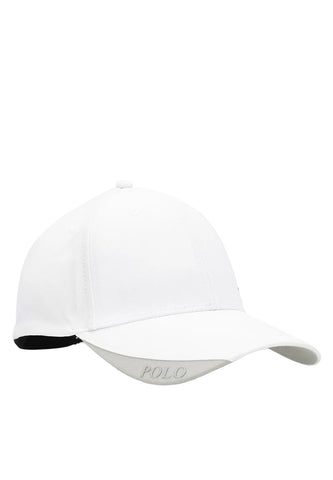 Polo Cap Metal Pony Fitted Peak White