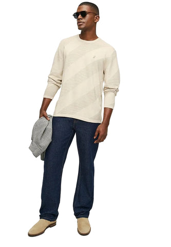 Polo Knitwear Diagonal Texture Stone