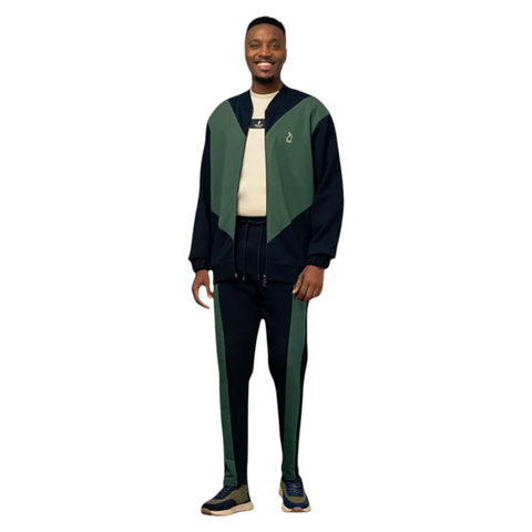 Polo Tracksuit Mens Zip Sport Navy/Green