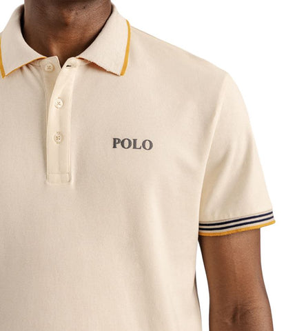 Polo Golfer Logo Tipped Beige