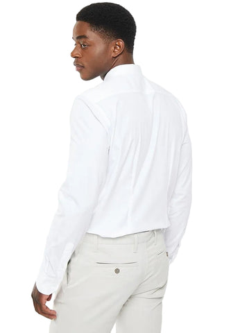 Polo Shirt Mens Christian Long-Sleeve Classic Slim White