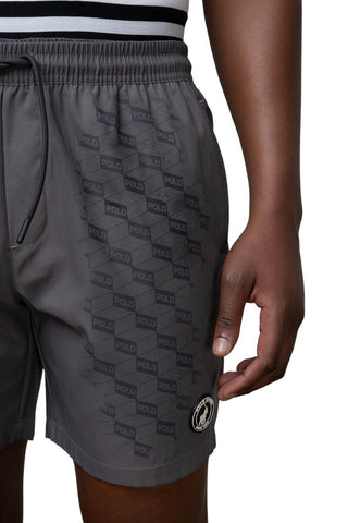 Polo Shorts Sport Monogram Beach Grey