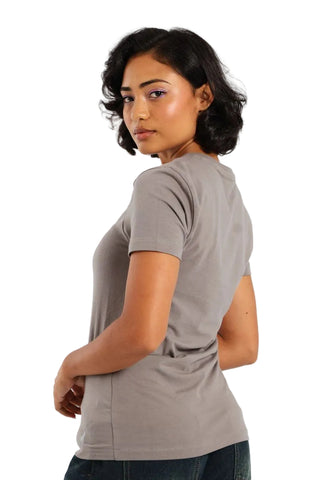 Polo T-Shirt Ladies Lily Beaded Lead Grey