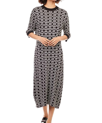 Polo Dress Ladies Monogram Yumna Knitted Black