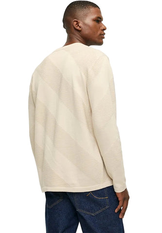 Polo Knitwear Diagonal Texture Stone