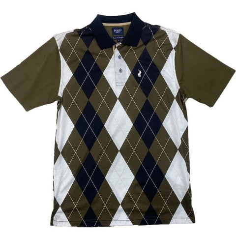 Polo Golfer Mercerized Argyle Fatigue