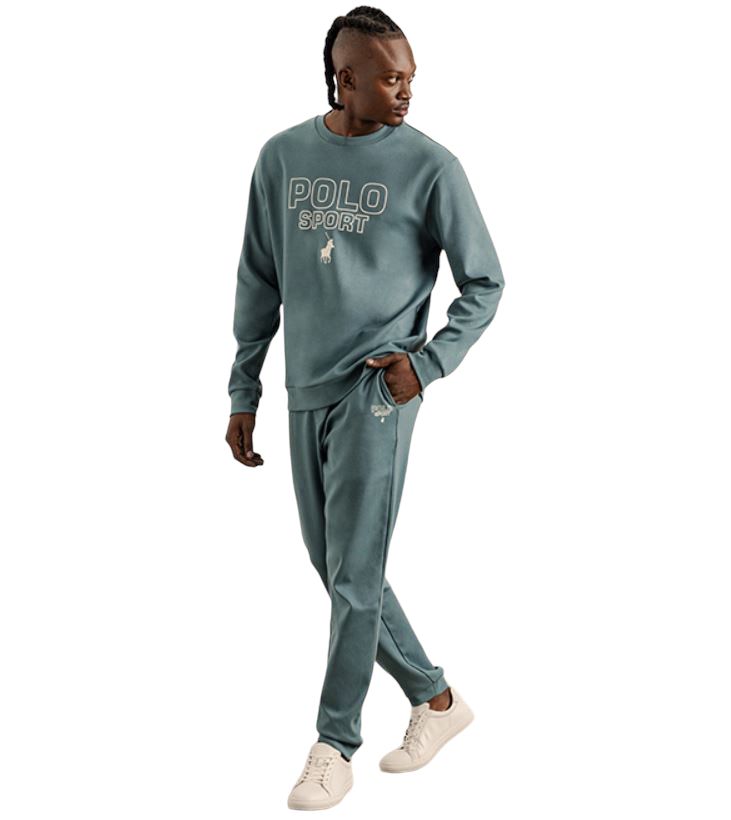 Polo Tracksuit Mens Sport Logo Turquoise