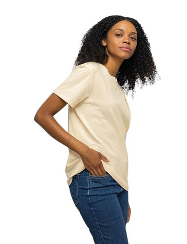 Polo T-Shirt Ladies Amy Crest Stone
