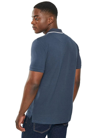 Polo Golfer Jaquard Logo Navy