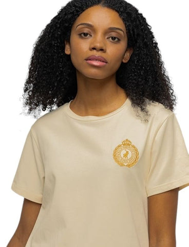 Polo T-Shirt Ladies Amy Crest Stone