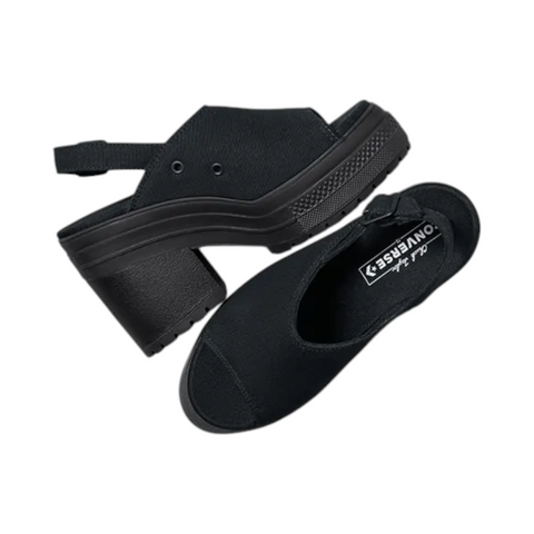 Converse Womens Chuck 70 De Luxe Heel Sandal Platform - Black