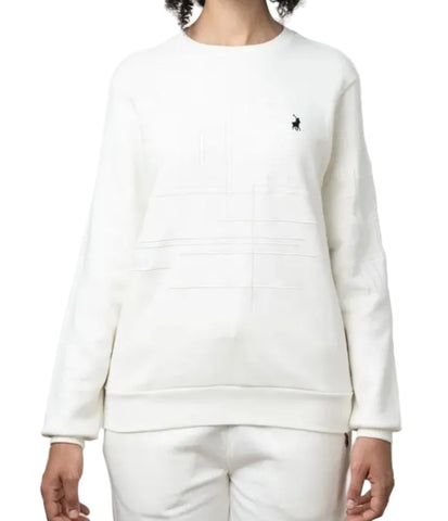 Polo Sweater Ladies Top Lee Textured Off White