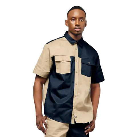 Dickies Brooklyn Short Sleeve Shirt – Navy/Khaki