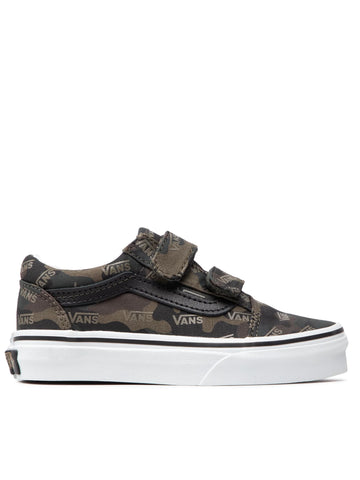 Vans Kids Old Skool Velcro Camo Olive