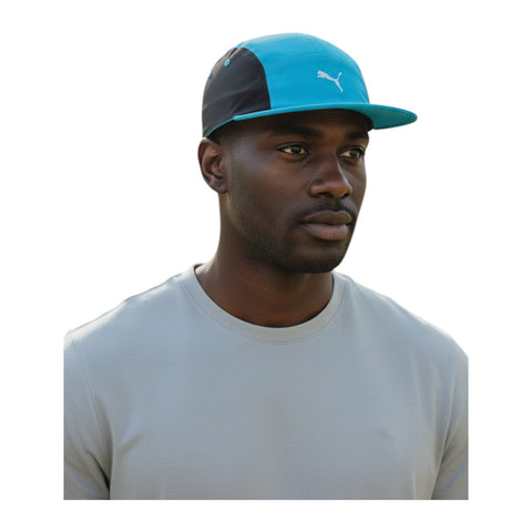 Puma ESS Running 5-Panel Cap – Speed Blue | Lightweight Breathable Hat