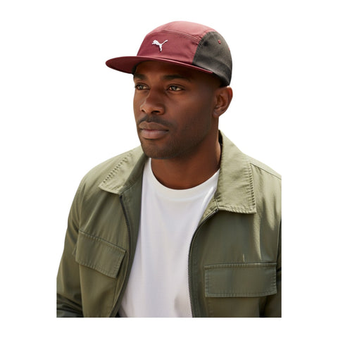Puma ESS Running 5-Panel Cap – Ruby Shimmer | Lightweight Breathable Hat