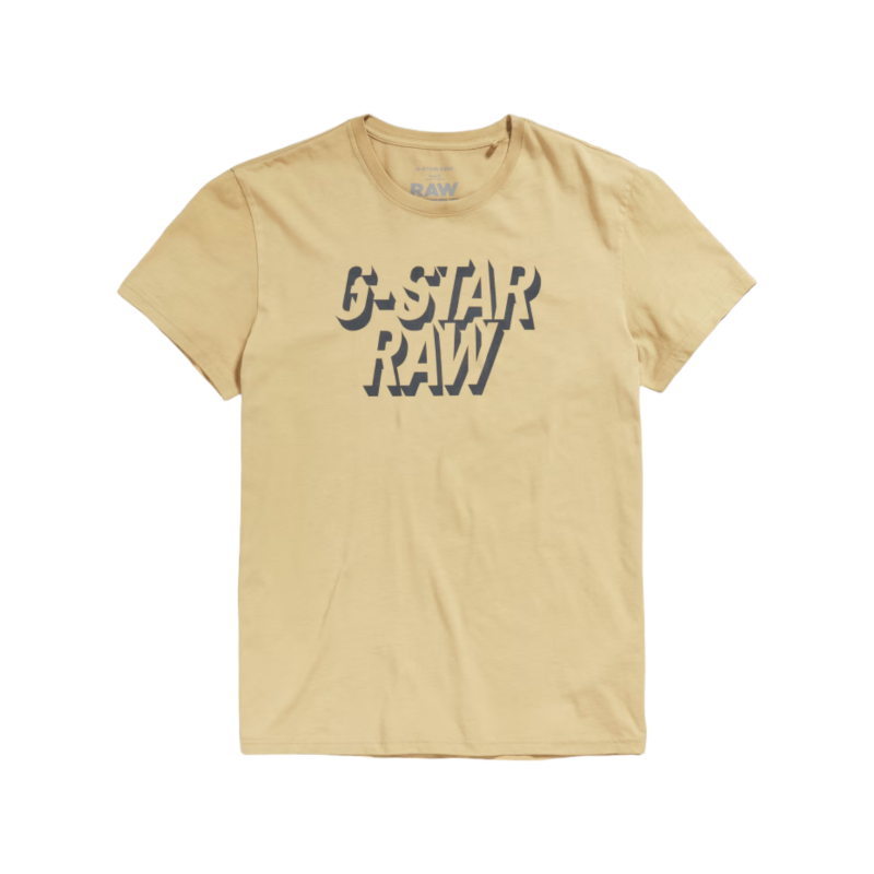 G Star Crew Shadow Graphic Prairie Sand