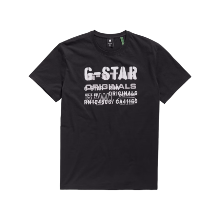 G Star Crew Stencil Originals R T Black