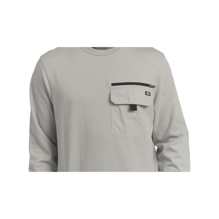 76 3B | The Dickies Austin Utility LS Sweater in Sea Ice combines rugged durability with exceptional comfort and style. Featuring a high-quality cotton-polyester blend, multiple practical pockets, and a relaxed fit, this versatile sweater is perfect for both work and casual wear.