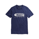 G Star Crew Graphic 4 Slim R T S/S Navy